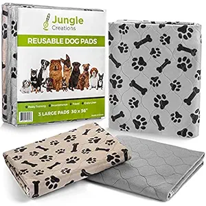 JUNGLE CREATIONS Washable Pee Pads for Dogs 30