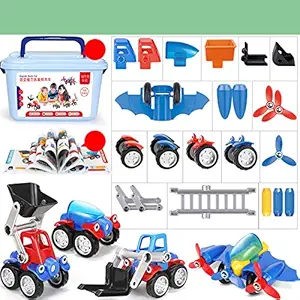 FidgetGear Children Educational Hands-on Engineering Truck 3D Magnetic Creative Car Building Blocks Toys 2#