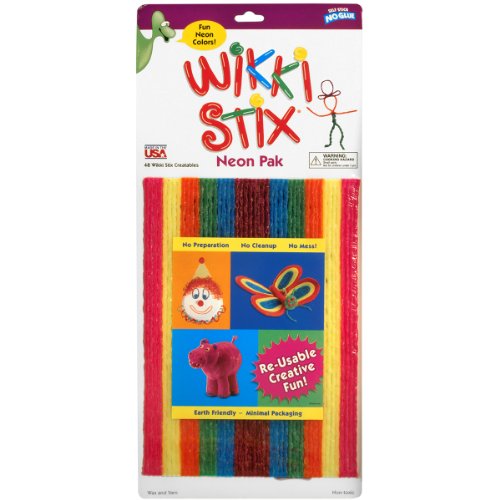 Wikki Stix 8" 48/Pkg-Neon