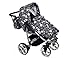 ALLIVIO, 3-in-1 Travel System with Baby Pram, Car Seat, Pushchair & Accessories, Black & Flowers