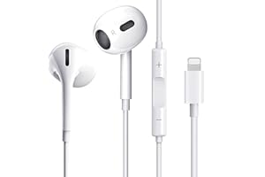 UCGOU Ecouteurs pour iPhone,Intra-Auriculaires pour iPhone,Casque antibruit filaires stéréo HiFi avec Micro et contrôle du Volume intégrés,Compatible avec iPhone 14/14 Pro/13/13 Pro/12/11/XR/X/SE/XR/7/8Plus