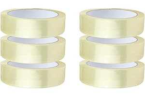 IZEERA 6 Pack Transparent Tape 24mm x 40m – Cellotape 6 Rolls for Parcels, Gifts, School, Office Clear Packing - General Purpose Sellotape for Sticky Sealing, Crafts, Dispensers.
