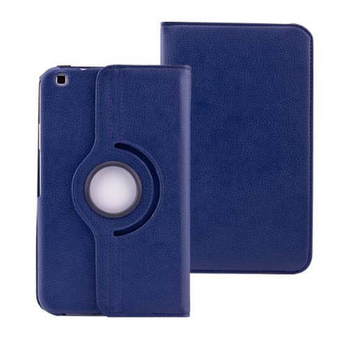3in1 SET Tab3 8 0 360   Schutzh  lle   Folie   Pen Samsung Galaxy Tab 3 8 0 SM-T310 T311 T315 Tasche Etui  Dunkelblau 