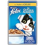 Felix So gut wie es aussieht Katzenfutter Huhn, 20er Pack (20 x 100 g) Beutel