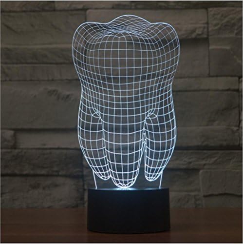 Stereo illusion lamp lamp/LED simple Table Light /USB colorful 3D tooth night lights