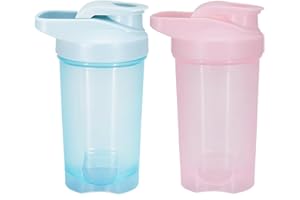 HIUSITY Shaker Proteinshake, Protein Shaker mit Kugel für Super Cremige Fitness Eiweiß Shakes, Proteinshake Becher, Gym Shaker, Langlebiger, Auslaufsicherer, Geruchsneutraler Shake Becher, 500ml