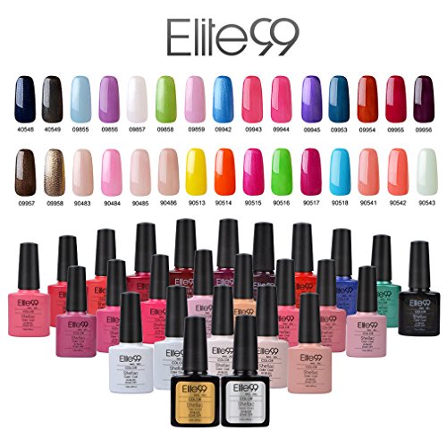 Elite99 UV Nagellack Gel Polish Farbgel Nagelgel Gellack Pure farben Geschenk NEU (10x7.3ML)