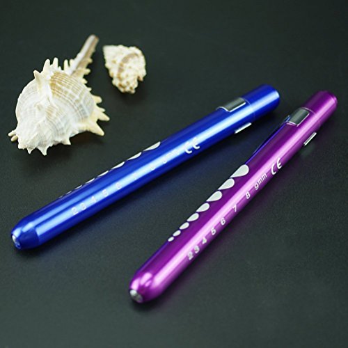 Pixnor Wieder verwendbare LED Penlight mit Schüler-Messgerät (zufällige Farben, Packung mit 3) - 4