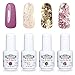 Perfect Summer Semi-permanent Gel Nail Polish Set 4PCS Multi Colours Varnish Soak Off UV LED Gel Nails Kits 8ML #35