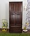 Produktbild Kleiderschrank 80 cm breit, Farbe: Nuss, Kiefer Massiv