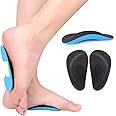 MAKINGTEC Arch Support Cushions for Plantar Fasciitis, 4 Pcs Arch Inserts Shoe Insoles for Men & Women, Feet Pain Relief for Flat Feet, Reusable Arch Pad for Relieve Pressure