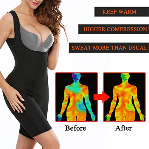 SEXYWG Damen Sauna Sweatanzug Abnehmen Sweat Bodysuit Sport Korsett Trainingsanzug Hot Neopren Thermo Shapers für Gewichtsverlus - 2