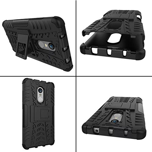 XiaoMi RedMi Note 4 Funda  2in1 Armadura Combinaci  n A Prueba de Choques Heavy Duty Escudo C  scara Dura para XiaoMi RedMi Note 4  Negro 