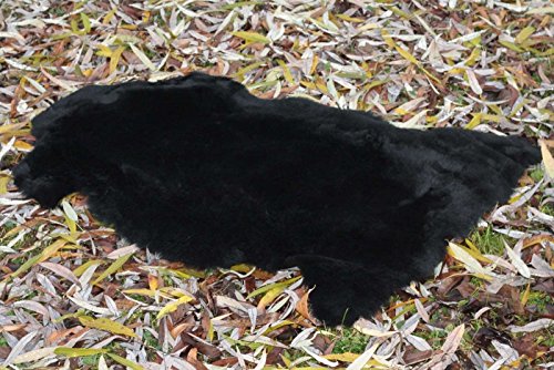 Lammfell schwarz kurz geschoren 120-130 cm - 3