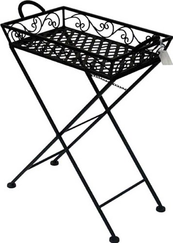 Beistelltisch Tabletttisch Metall Höhe 68 cm Klapptisch Gartentisch Tablett