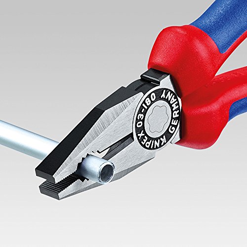 KNIPEX 03 02 200 Kombizange schwarz atramentiert mit Mehrkomponenten-Hüllen 200 mm - 4