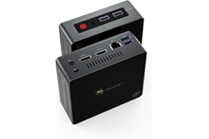 Beelink Mini PC GK Mini with Intel J4125 procesador Windows 10, 8G LPDDR4/128G SSD Mini computadora, 4K UHD, 2.4G/5G Dual WiFi, BT4.0, Puertos duales HDMI, Mini computadora de Escritorio