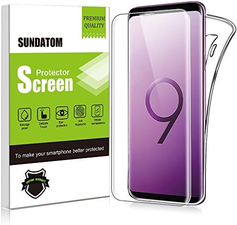 Samsung Galaxy S9 Glass Screen Protector, SUNDATOM Tempered Glass Protective Full Coverage Film [Shock-Proof] [Anti-Scratch] [ Anti-Shatter] For Samsung Galaxy S9