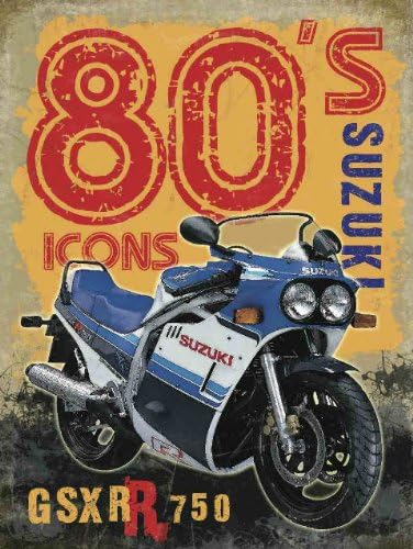 The Original GSXR 750 Suzuki Metal Wall Sign