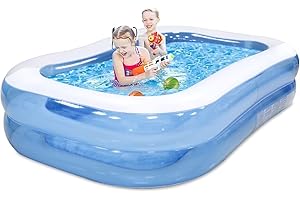 ArkCamp Rectangular Inflatable Pool, Ideal for Backyard & Indoor, Kids & Adults