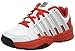 K-Swiss Performance Jungen Court Impact Ltr Omni Tennisschuhe, Mehrfarbig (White/Fiery Red/Black), 38 EU
