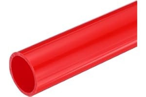 QUARKZMAN PVC Rohr, Durchmesser 27.2mm Länge 0.2m Rund Kunststoffrohr für Garten, Aquarium, Wasserleitung, Kabelkanal, lüftungsrohr (Rot)