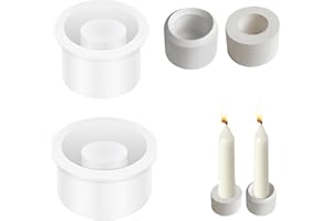 ‎CUMDEL Cumdel 2 Stück Silikonformen Gießformen Kerzenhalter Runder Silikonform Teelichthalter Silikonformen Für Beton Silikonform Kerzenhalter Für Diy Kerzen Deko