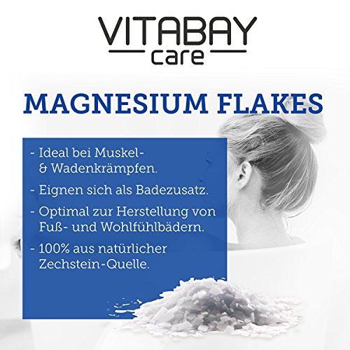 Original Zechstein Magnesium Flakes – Magnesiumchlorid – dermatologisch klinisch getestet (1000 g) - 3