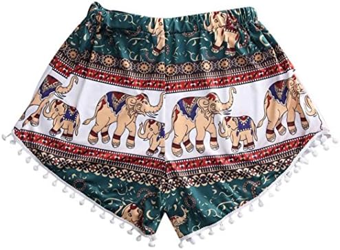 Women Pants,BA Zha Women Sexy Hot Pants Summer Casual Shorts High Waist Beach Athletic Pants Tassel Training Cropped Short Pants Yoga Fitness Running Gym Stretch Sports Pants Trouser (L, Multicolor)