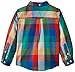 Original Penguin Baby-Boys Long Sleeve Checkered Shirt, Chinese Red, 18-24 Months