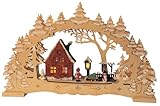 weihnachtsdekoration aus holz selbstgemacht 10 warm white LED, natur, Holz, Trafo