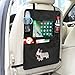 Produktbild Auto Rückenlehnenschutz, Intipal Auto Rücksitz Organizer für Kinder, Rücksitzschoner mit Große Taschen und iPad-/Tablet-Fach, Wasserdicht Kick-Matten-Schutz für Autositz 1 Stück(Zebras)