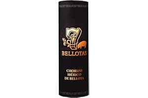 7 BELLOTAS Chorizo 100% race Ibérique | CHORIZO Espagnol Ibérico Pata Negra Bellota de Salamanca (Tube +500G)
