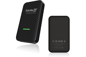 CarlinKit Bezprzewodowy adapter CarPlay 3.0 do fabrycznie okablowanych pojazdów CarPlay, czerwony interfejs UI, kompatybilny z Audi/Porsche/Volvo/Mercedes/VW/KIA/Hyundai, Upgrade, IOS17