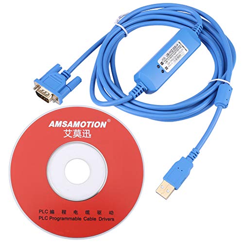 Walfront 3 Meter USB PLC Programming Cable for CQM1H/CPM2C series with CD