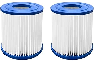 Ynzeyx Filter Cartridge Type II, 2Pcs 10.6 * 13.6 cm /4.2 * 5.4 in Swimming Pool Filter Cartridge Replacement for Bestway Type II