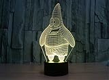 SmartEra® USB Powered 7 Farben Erstaunlich SpongeBob Freunde Patrick Star optische Täuschung 3D Glow LED Lampen Art Skulptur produziert einzigartige Lichteffekte - 5