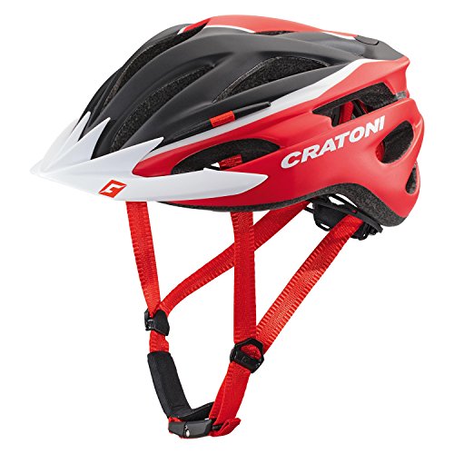 Cratoni Pacer Fahrradhelm-orange-white mat