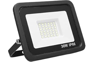 Yinet-EU Proiettore Faro LED 30W Luce di Sicurezza IP66 Impermeabile 3000lm Faretto LED da Esterno 6500K Luce Bianco Freddo Fari LED Lampada Luce di Sicurezza Potente per Giardino Corridoio Cortile