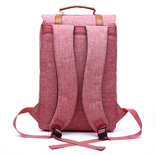 Fexkean Laptop Rucksack Backpack Vintage Canvas f  r bis zu 15 6 zoll Laptop Notebook Computer Arbeit Campus Studenten Outdoor Reisen Wandern mit Gro 