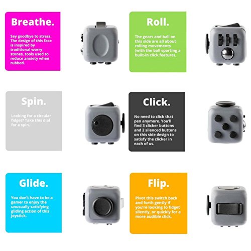 Fidget-Cube-Würfel | Premium-Würfel von Enty | Designed in Germany | Original | ADHS, Angstzustand, Panikattacke, Rauchstopp, Stress, Autismus | Geschicklichkeits- und Reisespielzeug - 4