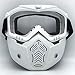 Produktbild Spohife Schutzbrille für Motocross und Motorrad, abnehmbare modulare Gesichtsmaske, winddicht, UV-400-Schutz , White T