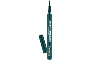 Flormar Midnight Matte Eyeliner Waterproof - Flytande, vattenfast eyeliner med en exceptionellt matt finish - Flexibel filtspets för exakta linjer - Högpigmenterad och långvarig, 004