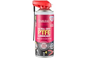 Tableau Ultra-Dry PTFE Lubricant 400ml. Pro Grade Lube Aerosol, Silicone Free, Lubricator. Dual Action Aerosol Spray. Non Silicone Spray Lubricant For Doors And Other Applications.