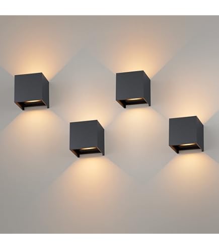 K-Bright 12 W wandlamp voor binnen en buiten, met instelbare