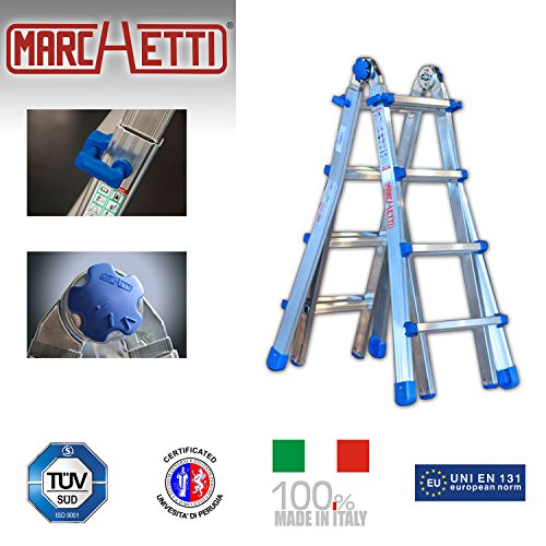 Teleskopleiter/Multifunktionsleiter Equipe bis 4,10 m (EQU44) ausziehbar Mehrzweckleiter / Leiter aus Aluminium