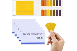 LACHT Tiras De Ph - 400 Piezas, Rango De Medición 1-14, Ideal Para Probar Muchas Sustancias Cotidianas Habituales, Papel Indicador Para Zumo De Limón, Jabón Hidratante Etc (5X Paquete De 80)
