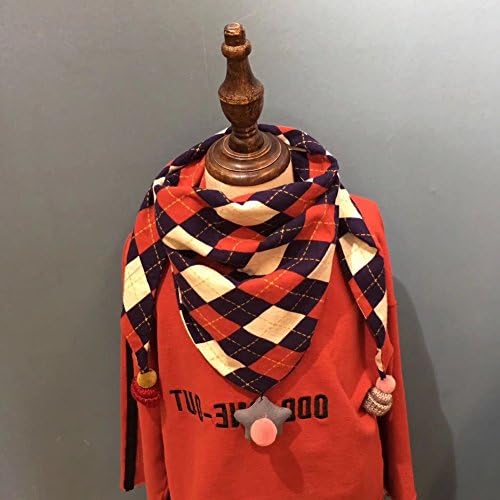 Children Scarves Boys and Girls Soft Cotton Printed Children Baby Warm Collar , red