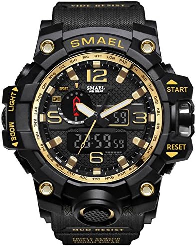 ETOWS® Men's Sport Watch Military Sports Watch 50M Waterproof Watches for Men Rubber LED Wrist Watch Shock Resistant Casual Wrist Quartz Watches