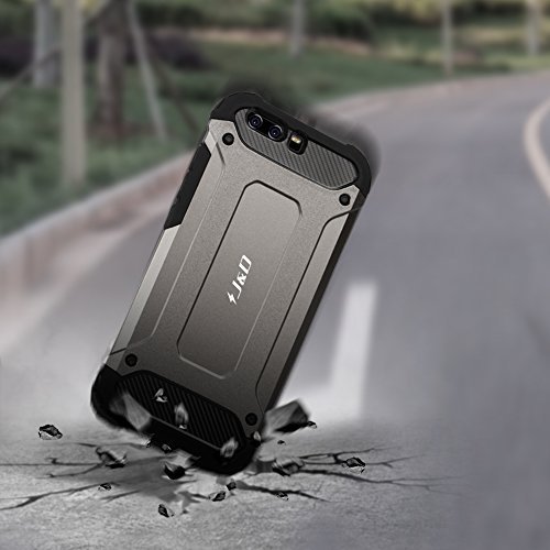 Huawei P10 Funda  J D  Armadura Delgada   Doble Capa   Protecci  n Pesada  H  brida Resistente Funda Protectora y Robusta para Huawei P10 - Oro